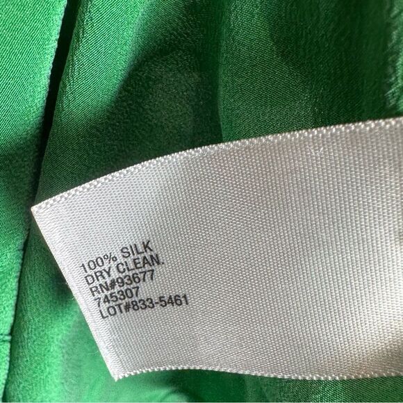 Worthington 100% silk Kelly green sleeveless button down top size XL - Picture 5 of 6